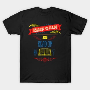 Keep Calm and Read On Vintage RC05 T-Shirt